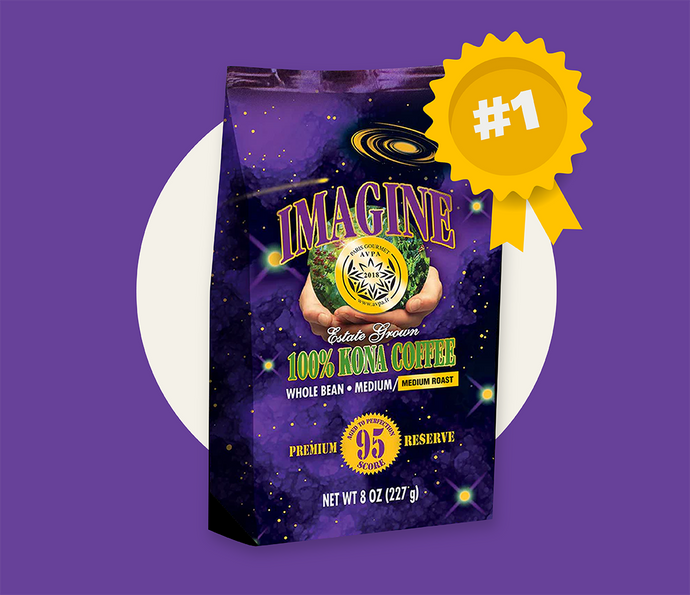 First Place Crown Division Award for Buddha's Cup at Imagine 100 Kona Coffee