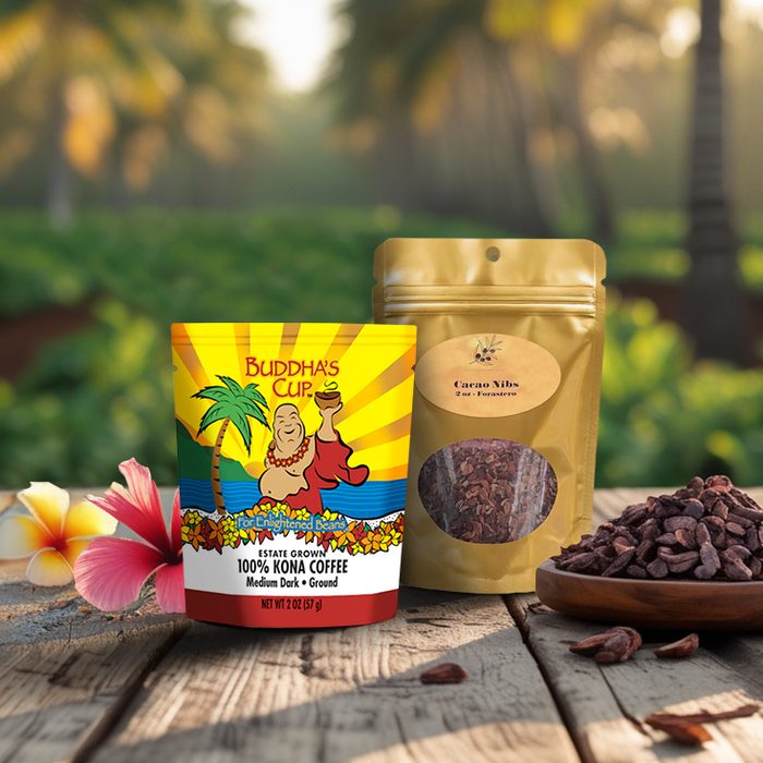 Fall Gift Pack - 2 oz Kona Coffee & Cacao Nibs