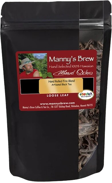 100% Hawaiian Black Tea, Hand Fired and Loose Leaf