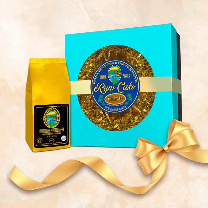 Rum Cake and Coffee Gift Pack (Medium Size)