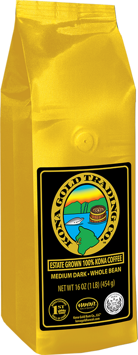 Kona Gold - Medium/Dark - Whole Bean (Monthly)