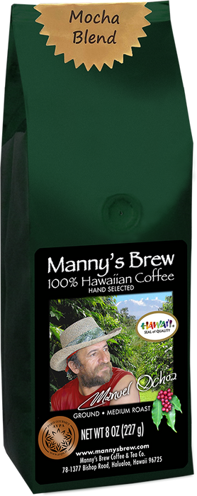 100% Hilo Hawaiian Mocha, Medium Roast