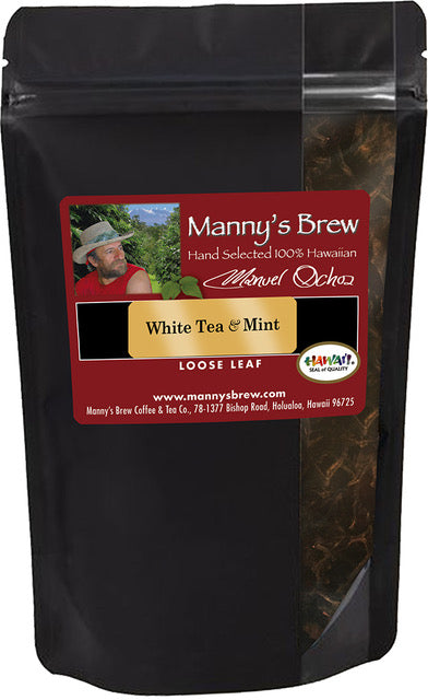 100% Hawaiian White Tea with Mint