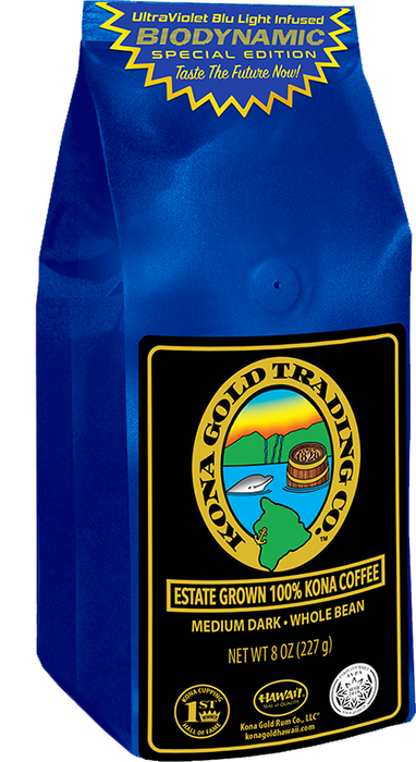 UltraViolet Blu Light Infused 100% Kona Coffee (Special Edition), Medium/Dark Roast