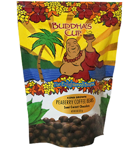 Chocolate Covered Peaberry Kona Coffee Beans